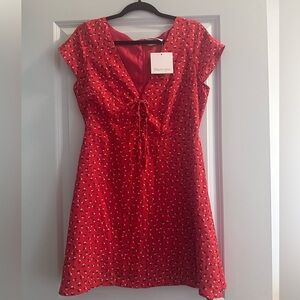 Showpo red floral dress new with tags